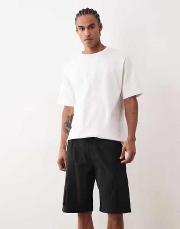 ジャック アンド ジョーンズ メンズ ボトムス ハーフパンツ・ショーツ ショートパンツ Jack Jones technical cargo shorts Black ブラック
