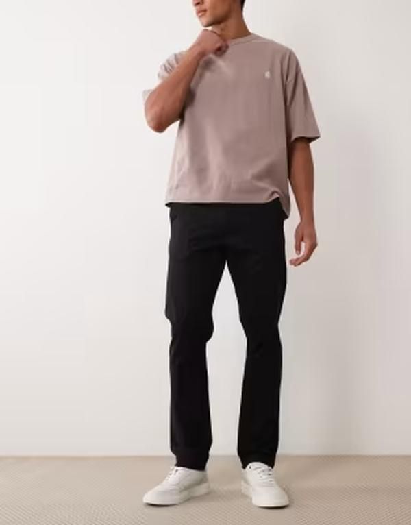 エイソス メンズ ボトムス カジュアルパンツ ASOS DESIGN slim chinos Black ブラック