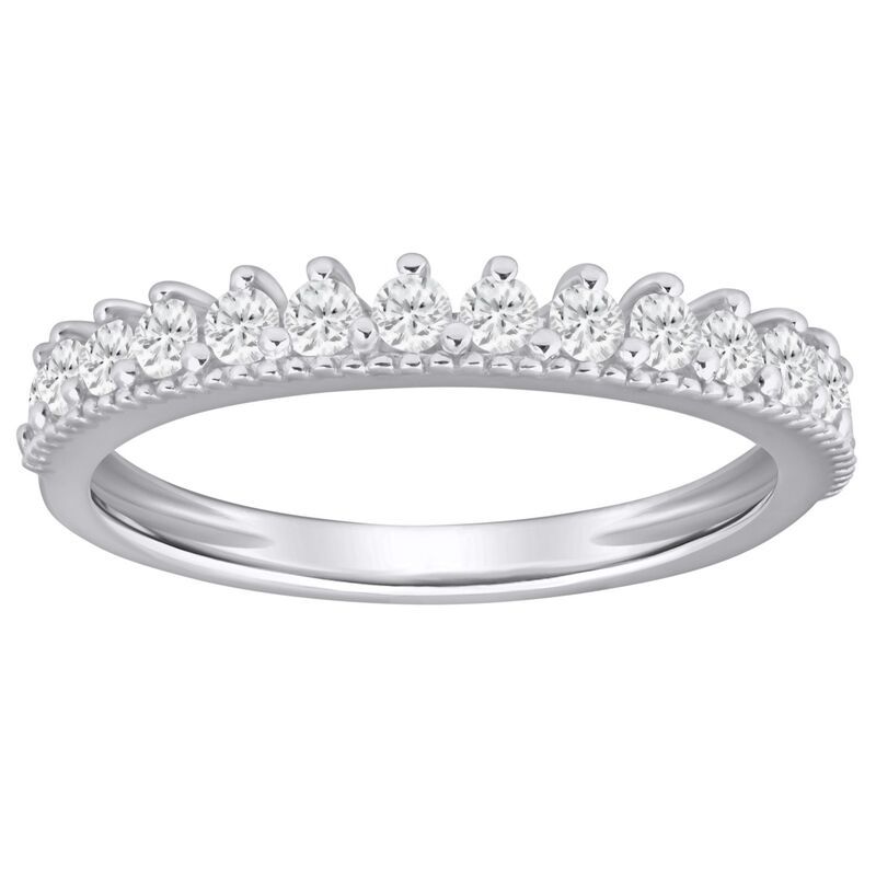 Alyson Layne レディース アクセサリー リング Alyson Layne 10k Gold 12 CaratW Lab Grown Diamond Shared Band Ring 10k White Gold ホワイト