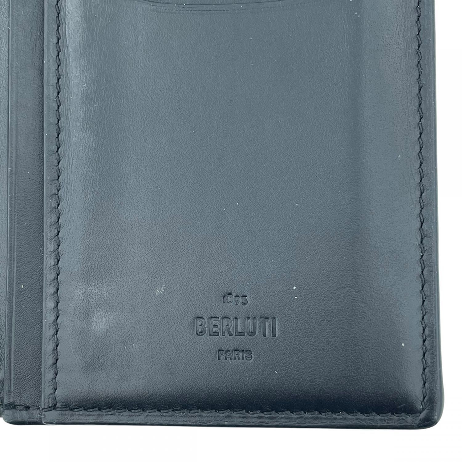 中古】 Berluti ベルルッティ サンタル カリグラフィ 二つ折り長財布