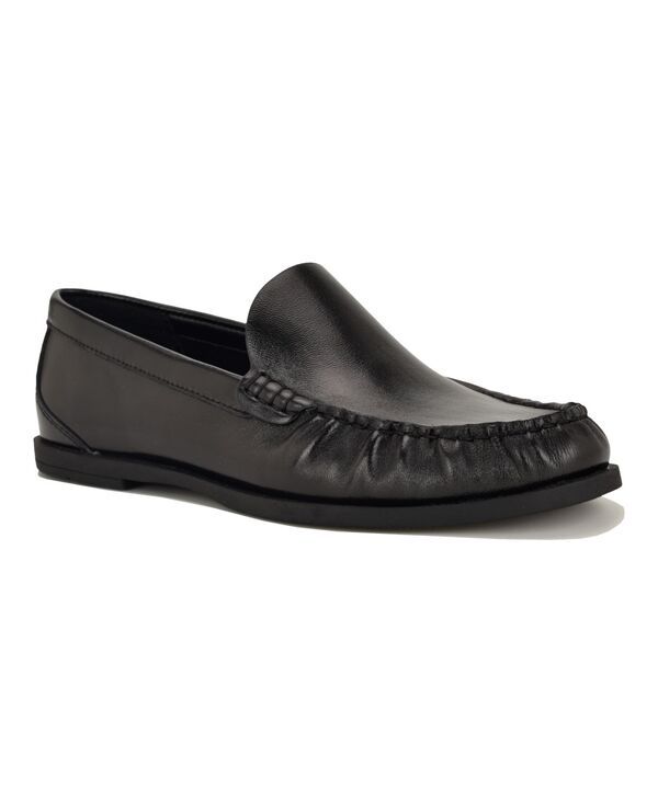 ナインウェスト レディース シューズ スリッポン・ローファー Nine West Womens Postit Flat SlipOn Loafers Black Leather ブラック