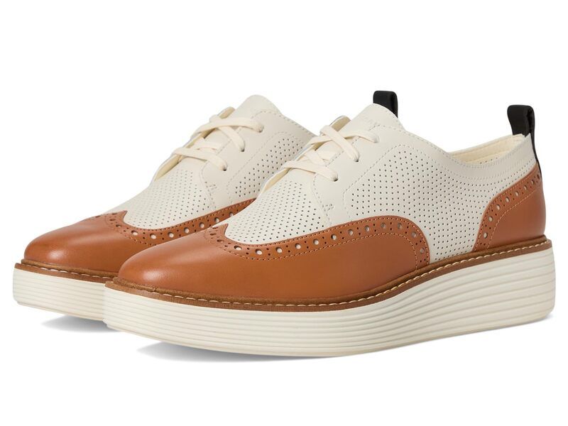 コールハーン レディース シューズ オックスフォード プラットフォーム Cole Haan Originalgrand Platform Wing Tip Oxford PecanIvory アイボリー
