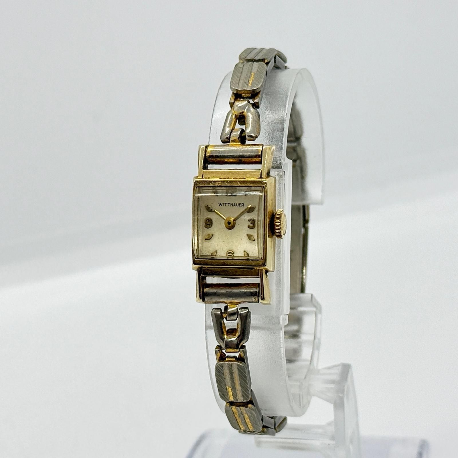 14K ウイットナー Wittnauer レディース アンティーク手巻き 不動品 WITTNAUER ウィットナー 14K 総重量23.3g シルバー 手巻き レディース