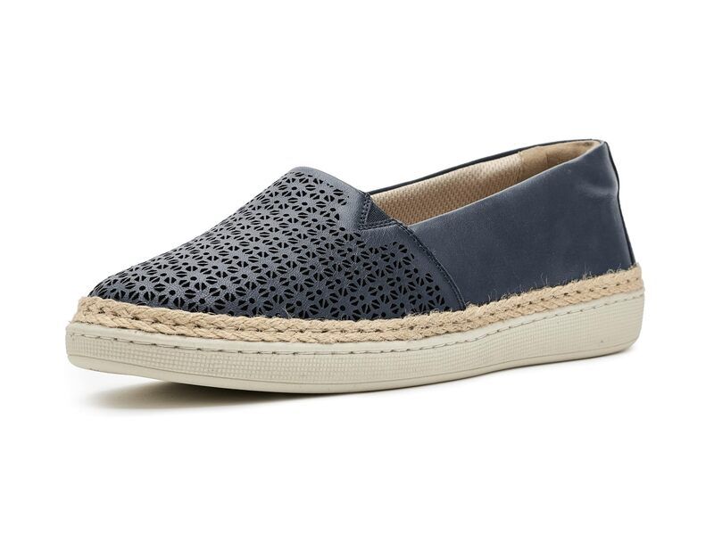 トロッターズ レディース シューズ スリッポン・ローファー Trotters Accent Perf Navy ネイビー