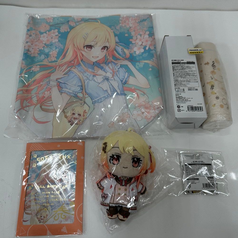 07w70165 holive ホロライブ 音乃瀬奏 50万人記念セット トートバッグ ぬいぐるみ ステンレスボトル 開封・未開封あり 現状品 中古品 ホビー 【中古品】