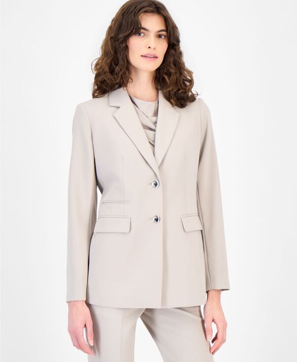 アンクライン レディース アウター ジャケット・ブルゾン プチ ブレザー Anne Klein Womens TwoButton Structured Stretch Blazeregular Petite Porchini
