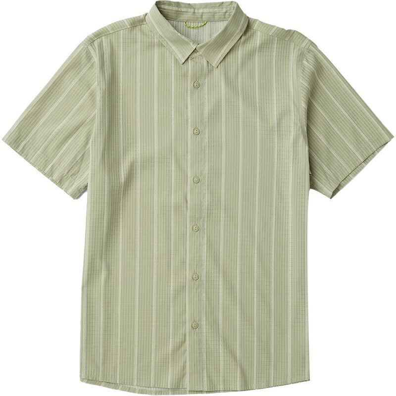 ローアク メンズ トップス シャツ 半袖 Roark Bless Up ShortSleeve Shirt Mensage Stripe セージ