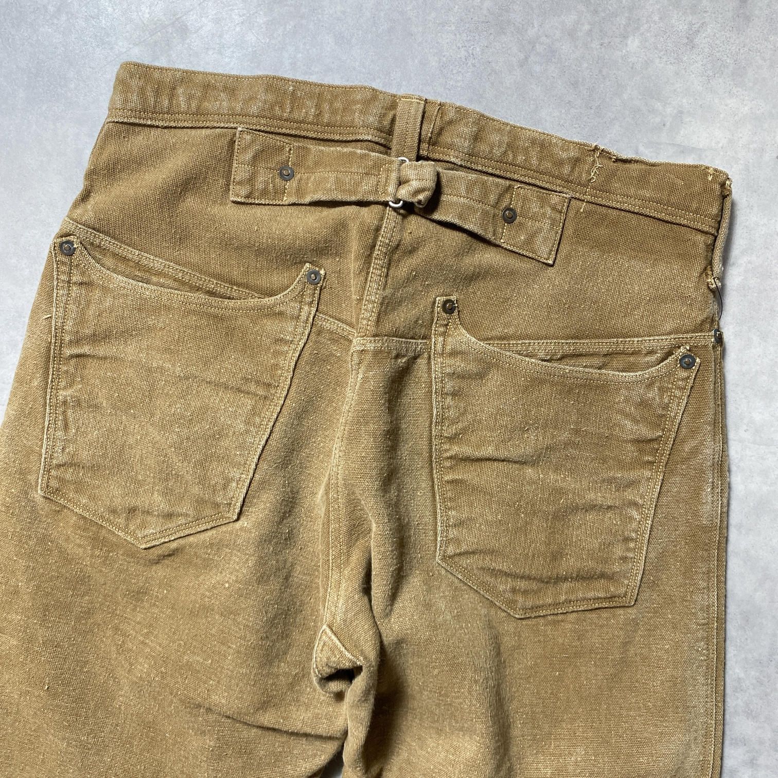 GQ5553◇WAREHOUSE：シンチバック ワークパンツ◇30◇ブラウン系 