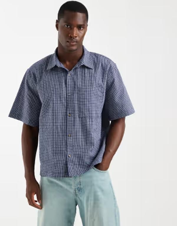 コットンオン メンズ トップス シャツ ミニ Cotton Darcy short sleeve shirt mini check Mini check チェック