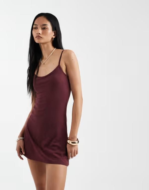 コットンオン レディース トップス ワンピース ミニ Cotton hold me mini dress in blackberry