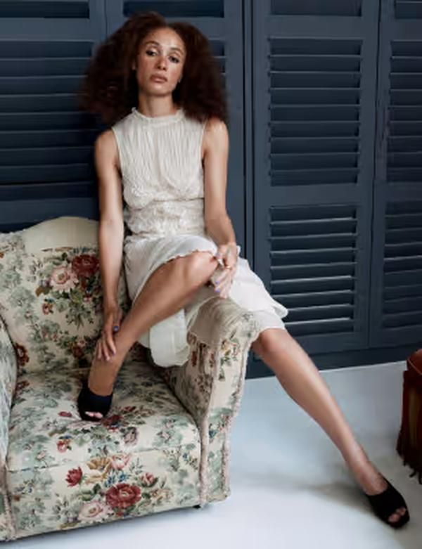 トップショップ レディース トップス ワンピース シフォン ギャザー ノースリーブ マキシ Topshop chiffon sleeveless maxi dress with ruched artwork in ecru エクリュ
