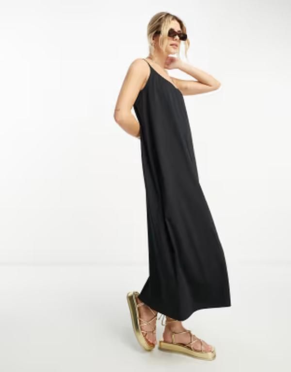 ヴェロモーダ レディース トップス ワンピース マキシ Vero Moda chuck on cami maxi dress Black ブラック