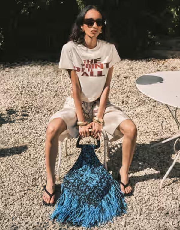 トップショップ レディース トップス Tシャツ グラフィック Topshop the point of it all graphic tee in buttermilk