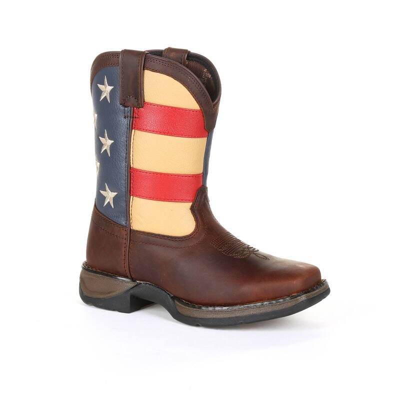 ドゥランゴ レディース シューズ ブーツ・レインブーツ Lil Rebel by Durango American Flag Toddler Western Boots Brown ブラウン