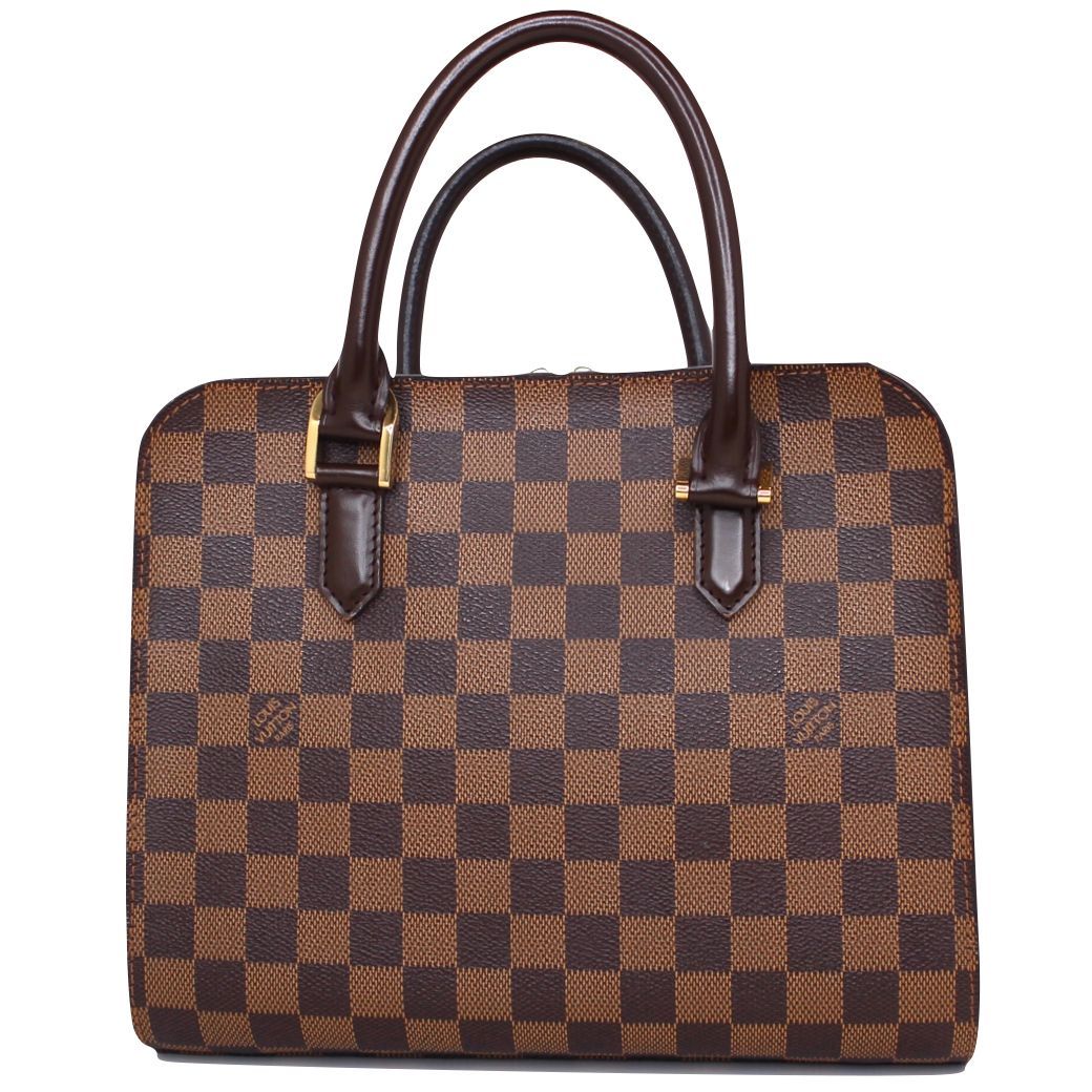 ★【LOUIS VUITTON】ルイ・ヴィトン　N51155　VI0074　トリアナ　ハンドバッグ　ハンドバッグ　2way　ダミエ　エベヌ　ブラウン　 ハイブランド　レディース　普段使い　ゴールド金具　大容量