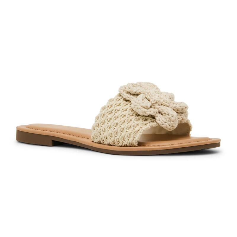マッデンガール レディース シューズ サンダル madden girlalani Womens Bow Accent Slide Sandals Light Natural
