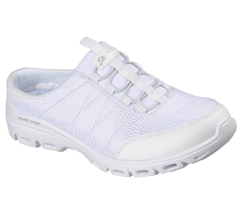 スケッチャーズ レディース シューズ サンダル リラックスフィット スニーカー Skechers Relaxed Fit Womens GlideStep Comfort SlipOn Sneakers White ホワイト