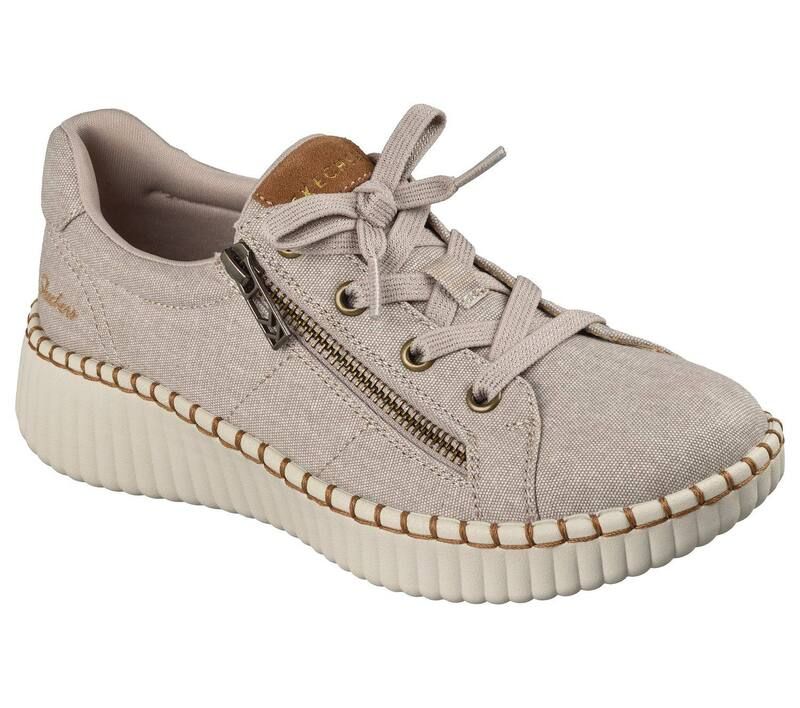 スケッチャーズ レディース シューズ サンダル スニーカー Skechers Wilshire Blvd Womens Zip Stride Sneakers Taupe トープ