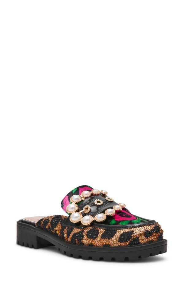 ベッツィジョンソン レディース シューズ スリッポン・ローファー Betsey Johnson Barton Crystaloafer Pink Green Multi ピンク