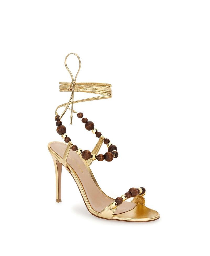 ジャンヴィト ロッシ レディース シューズ サンダル Gianvito Rossi Womens Pandawa Sandals Gold Lamb Leather ゴールド