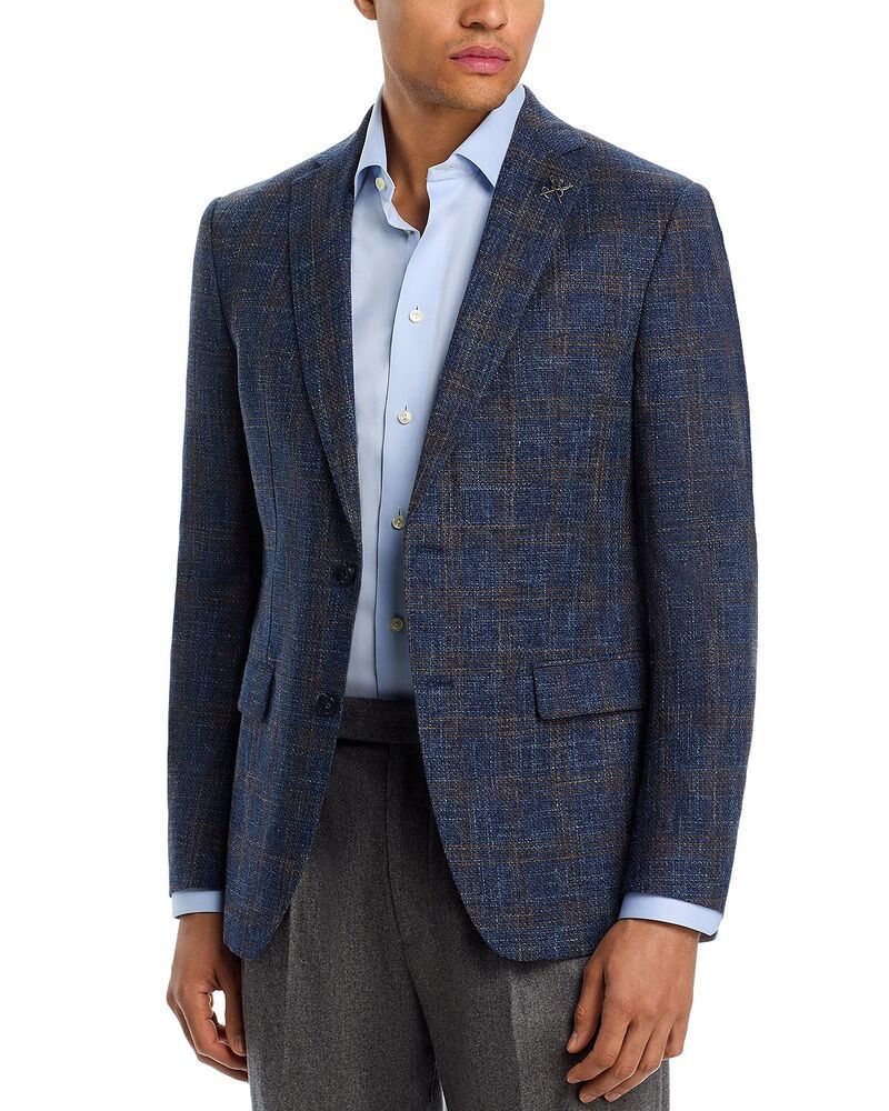 ジョンバルベイトスター ユーエスエー メンズ アウター コート スリムフィット John Varvatostar USA Slim Fit Plaid Sport Coat Navy Brown ネイビー