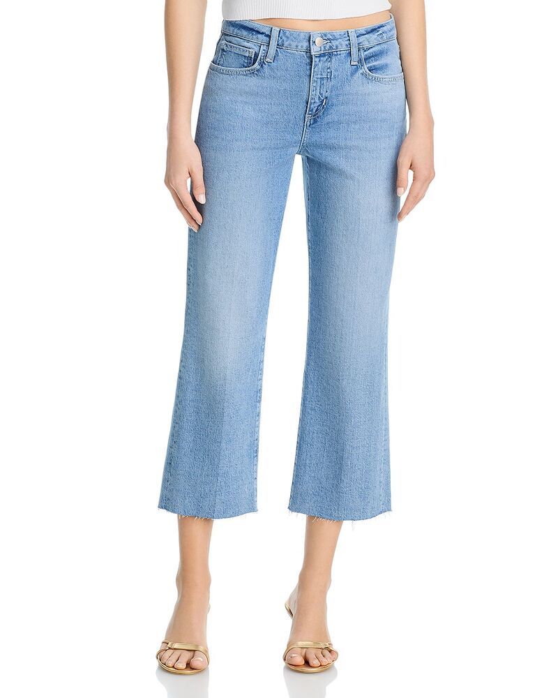 ラジャンス レディース ボトムス デニムパンツ ワイドレッグ ジーンズ LAGENCE Wanda High Rise Crop Wide Leg Jeans in Granova