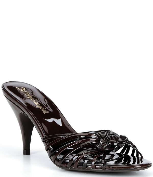 ジェフリー キャンベル レディース シューズ サンダル Jeffrey Campbell Constella Patent Woven Knot Dresslide Sandals Brown Combo ブラウン