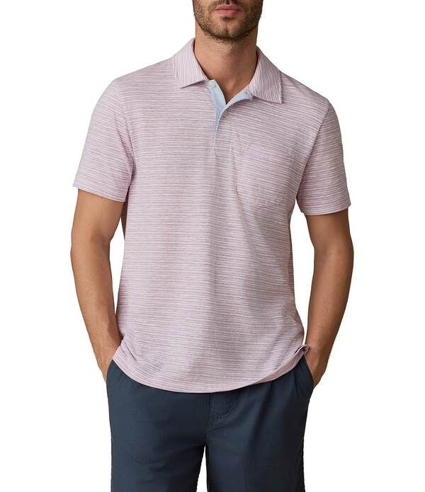 ファレティ メンズ トップス シャツ Faherty Breeze Stripe Short Sleeve Polo Shirt Orchid Wake Stripe ストライプ