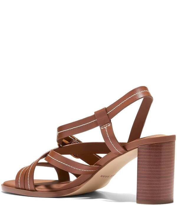 コールハーン レディース シューズ サンダル レザー ヒール Cole Haan Dillon Leather Strappy Block Heel Sandals British Tan タン