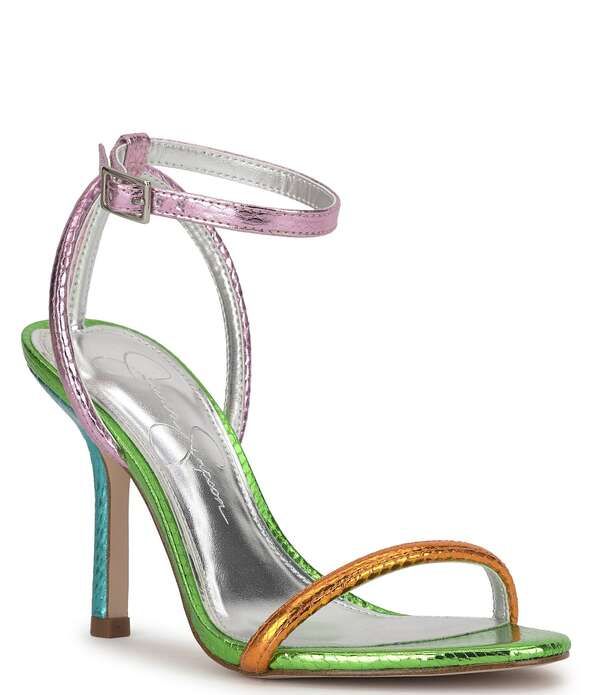 ジェシカシンプソン レディース シューズ サンダル トール アンクル Jessica Simpson Baharia Metallic Rainbow Ankle Strap Sandals MetallicMulti メタリック