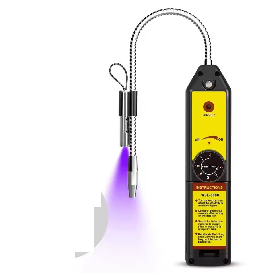 zmart WJL-6000 フロン漏れ検知器 ハロゲン漏れ検知器 R22 R410A R134A R1234YF 冷媒ガス HVAC エアコンテスター 冷媒漏れ検知器 ガスリークディテクター フロンガス検知 エアコン修理 ガス漏れチェッカー HVAC検査kk