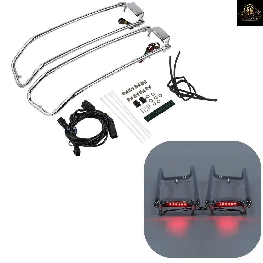 オートバイ用サドルバッグ蓋トップレールLEDライト ハーレーツーリング エレクトラ ロードグライド FLHR FLHTC FLHX FLTR 2014-2024