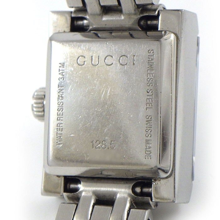 グッチ GUCCI 腕時計 Gフレーム 128.5 3ポイント ダイヤインデックス
