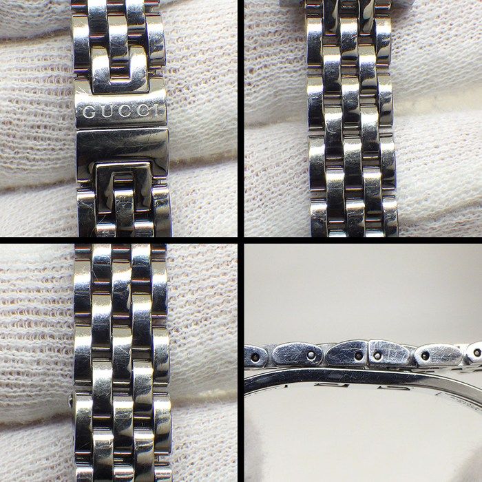 グッチ GUCCI 腕時計 Gフレーム 128.5 3ポイント ダイヤインデックス