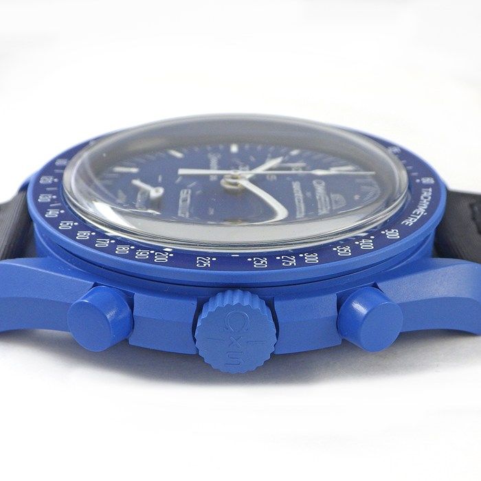 メンズ Swatch スウォッチ クロノグラフ ブルー文字盤 メンズ腕時計