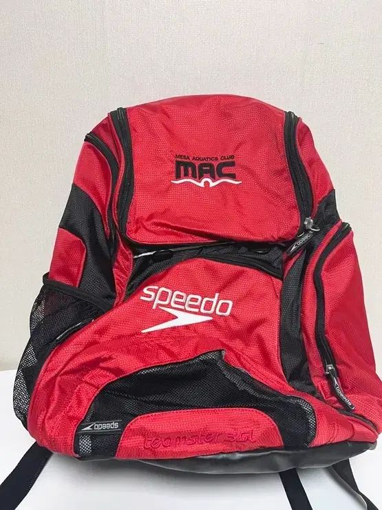 マック レッド Speedo スピード チームスター バックパック teamster backpack 35L