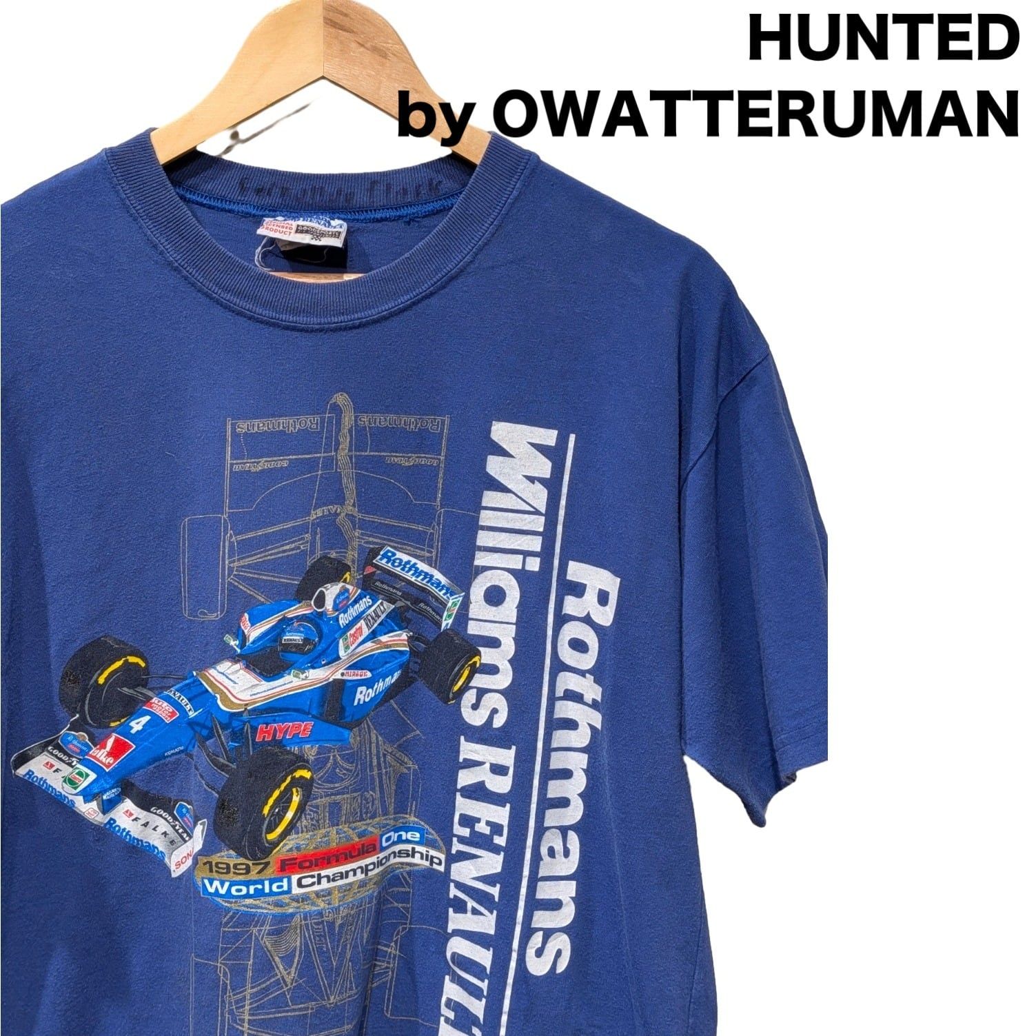 古着 【90s Rothmans Williams Renault モーターカルチャー】フォーミュラカープリント Tシャツ（Mサイズ／Made in Australia）2604010023