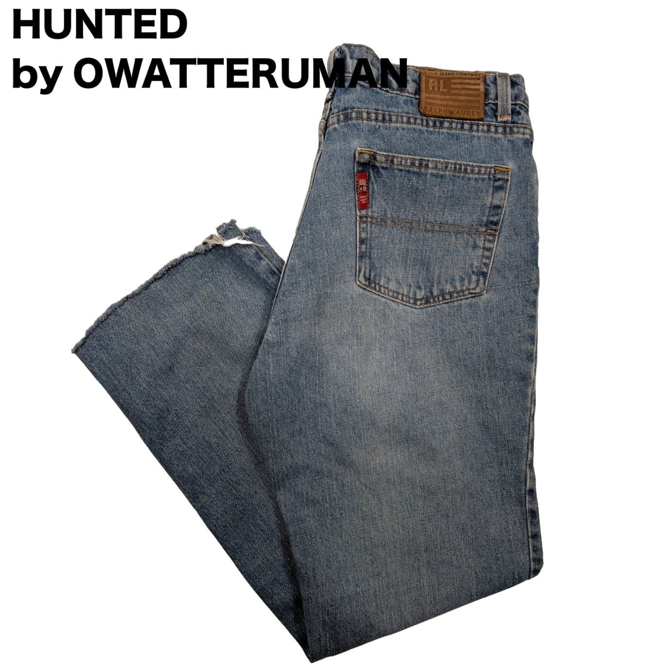 古着【90s POLO JEANS CO】カットオフ セミワイド デニムパンツ（W32 L30）2603040052