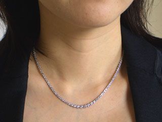 プラチナダイヤモンドテニスネックレス　(Pt850 3.07ct)