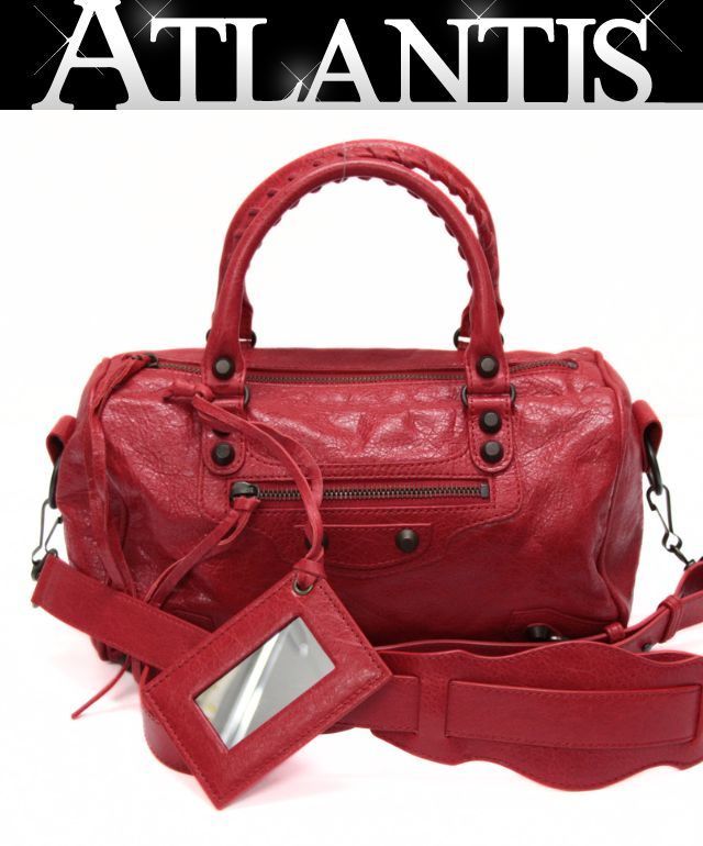バレンシアガ BALENCIAGA ミニ ツィギー 2WAYバッグ 赤 327103 【74671