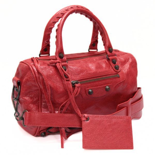 バレンシアガ BALENCIAGA ミニ ツィギー 2WAYバッグ 赤 327103 【74671