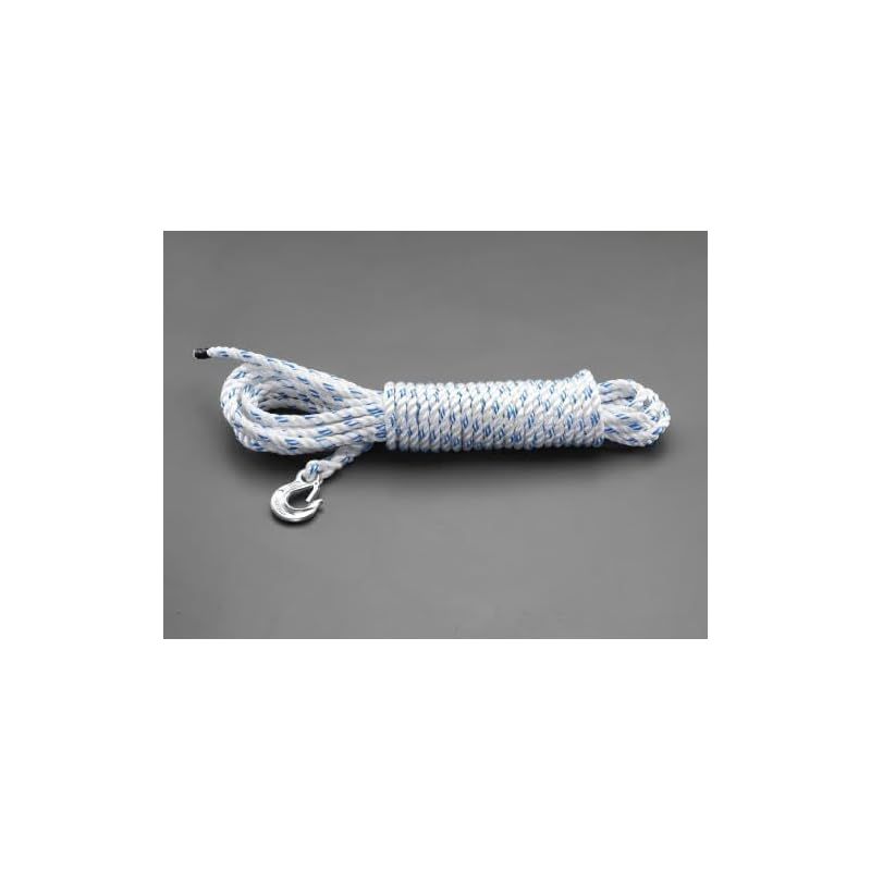 12.7mmx 6m ロープ(ﾌｯｸ付)