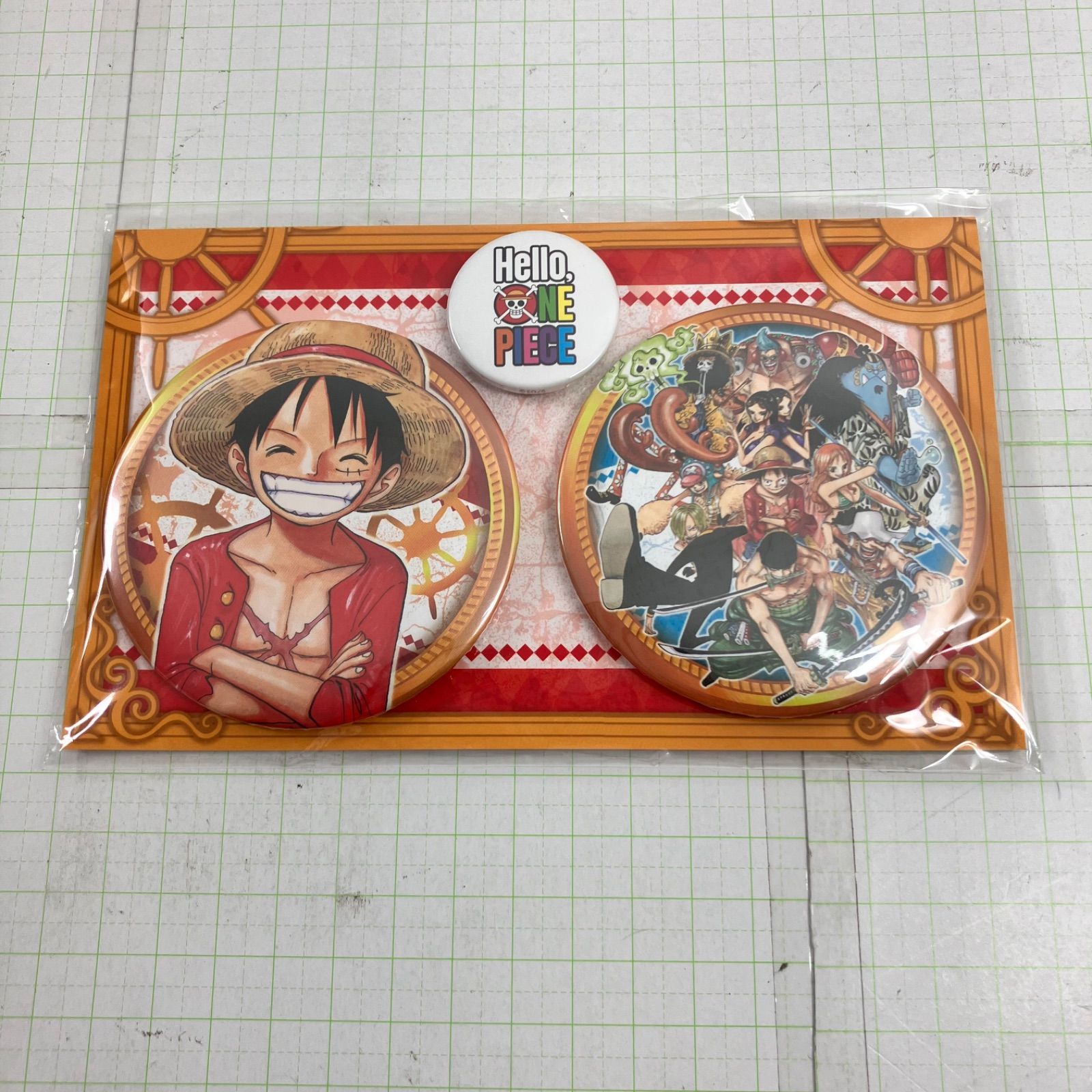 【瀬戸店】未開封 「Hello, ONE PIECE」 缶バッジ ３個セット AH3 ワンピース 【703-5781】