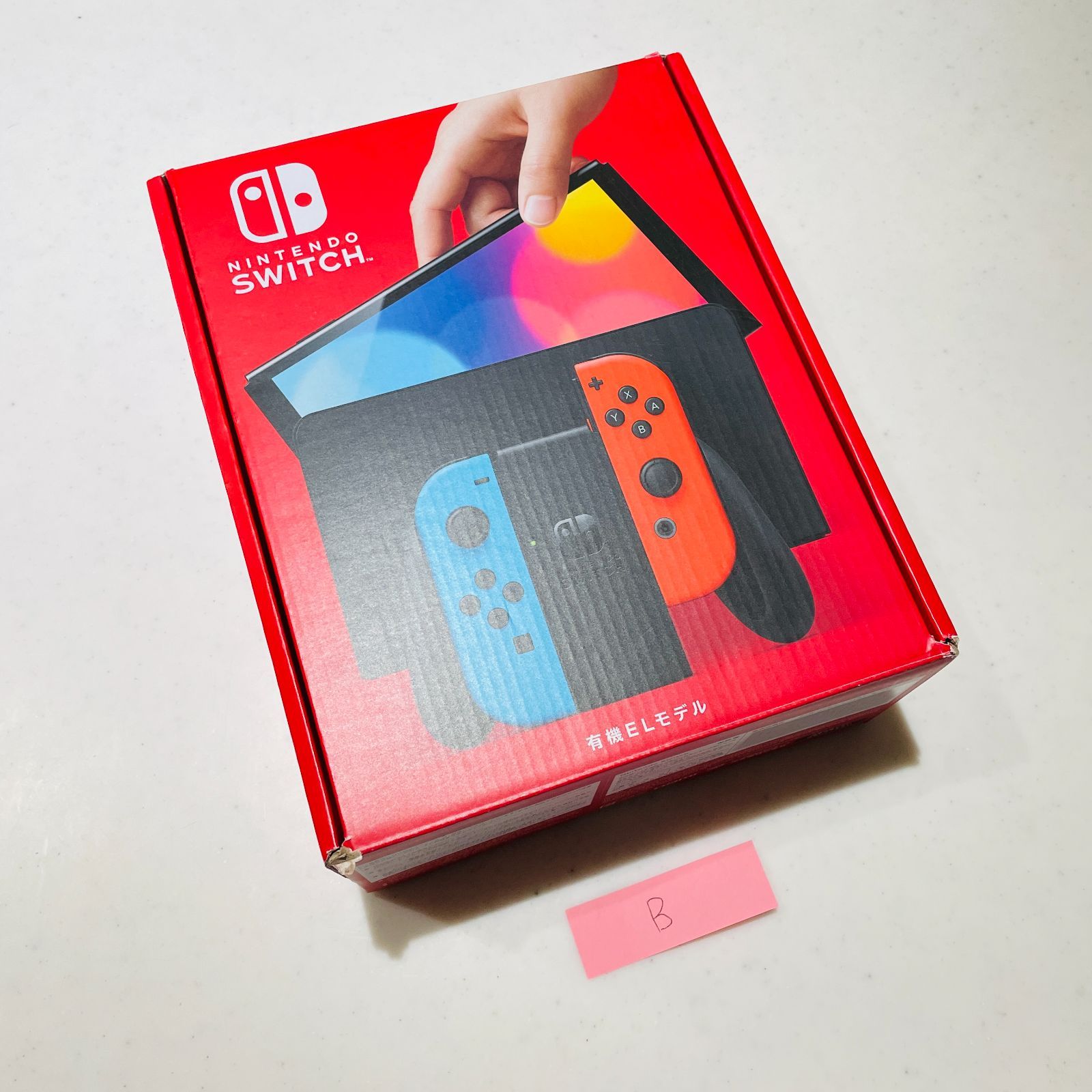 Switch 有機ELモデル ネオン 2023年製 動作良好 OLED 画面若干のスレあり 外箱・付属品完備 完動品 高年式 検) 任天堂 本体