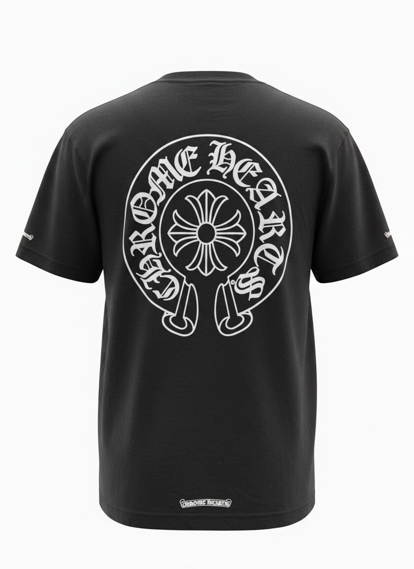 クロムハーツ　半袖Tシャツ　ホースシュー　ブラック　Lサイズ　AB品