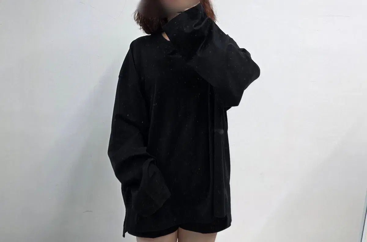 フリップ ウーヨンミ(WOOYOUNGMI) パリ Starship Square スタシ タブ ロングスリーブ Tシャツ ブラック