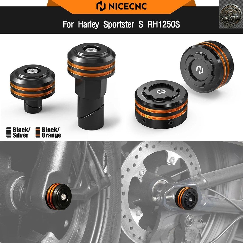 ハーレー スポーツスター S RH1250S 2021-2024 フロント/リア アクスル ナット カバー パン アメリカ 1250RA1250 スペシャル RA1250S CVO R