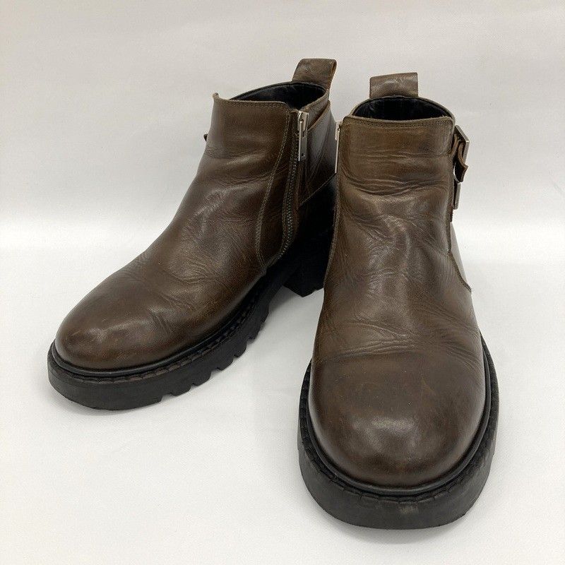 Maison Margiela メゾン マルジェラ ショートブーツ サイズ42 26cm相当 シューズ ダブルベルト レザー 革 カジュアル メンズ ブラウン 靴 ★405 32,175円