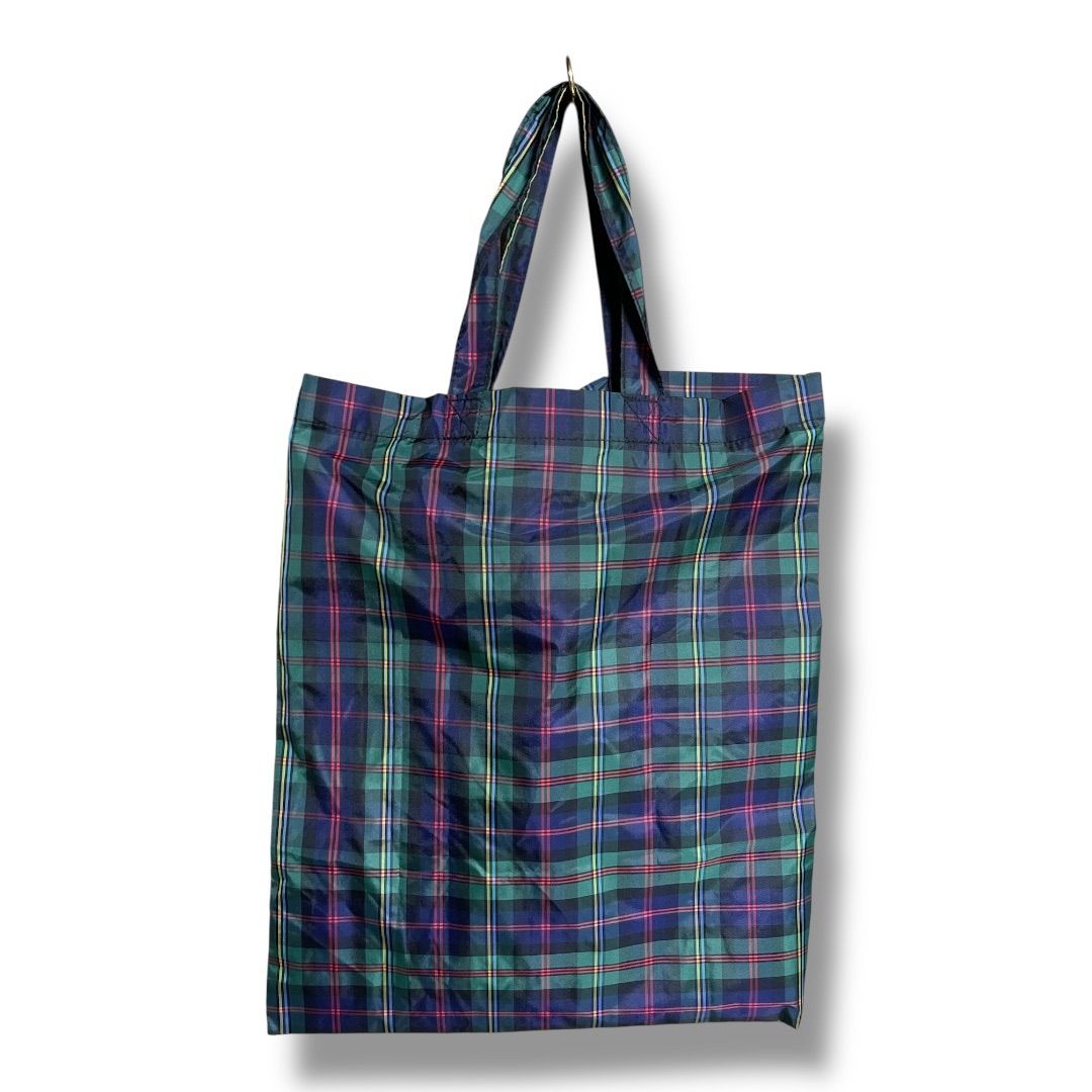 未使用　コムコム　COMME des GARÇONS チェック柄エコバッグ COMME des GARCONS コムデギャルソン ネームタグ付き チェック柄