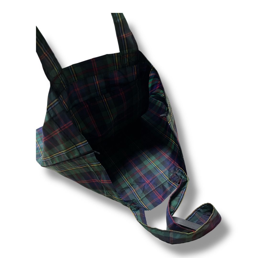 未使用　コムコム　COMME des GARÇONS チェック柄エコバッグ COMME des GARCONS コムデギャルソン ネームタグ付き チェック柄